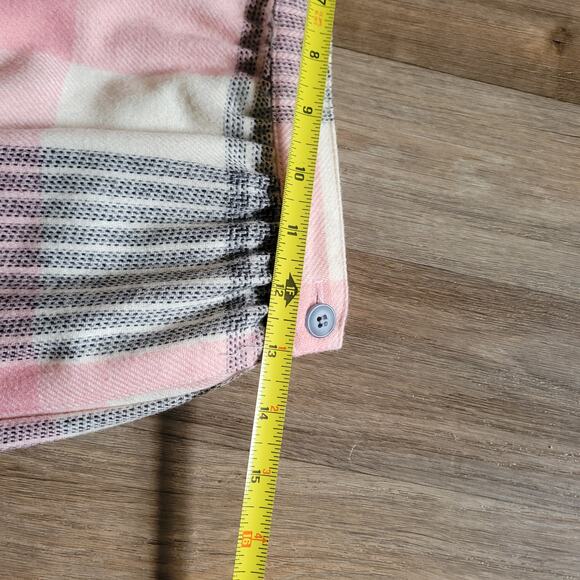 Vtg Pink Plaid Midi Skirt Womens 8 Preppy Cottagecore Acadmia Boho USA Made - Picture 10 of 11